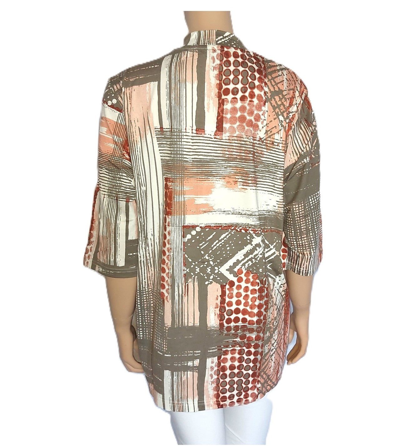 ,,Brandtex" storesnio, gražaus trikotažo medvilninė palaidinė (2XL-4XL).