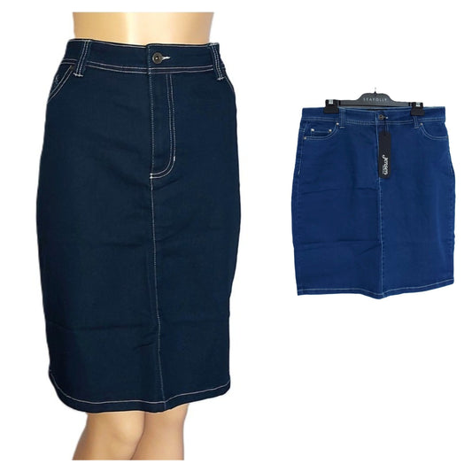 ,,Jensen" minkštesnio džinso, tamprus sijonas (42 dydis).