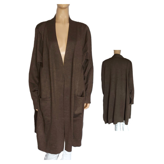,,Ciso" ilgas, kokybiškas kardiganas be sagų (6XL-9XL dydis).
