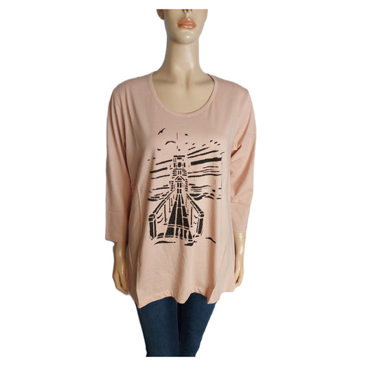 ,,JENSEN" trikotažinė, medvilninė palaidinė (XL-3XL).