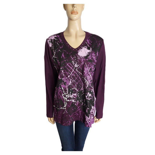 ,,Signature" storesnio trikotažo medvilninė palaidinė (2XL-3XL).