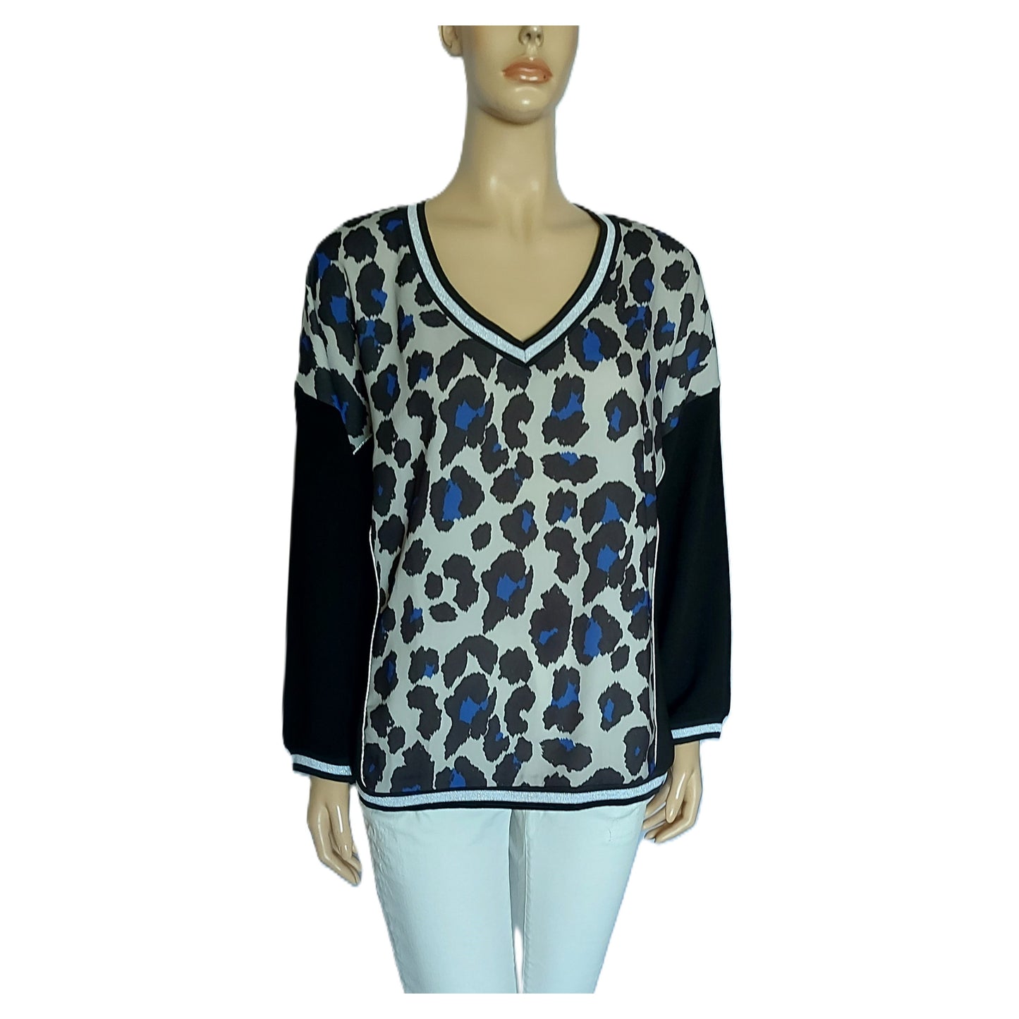 ,,Creation L" palaidinė su blizgiomis juostomis (L-2XL).