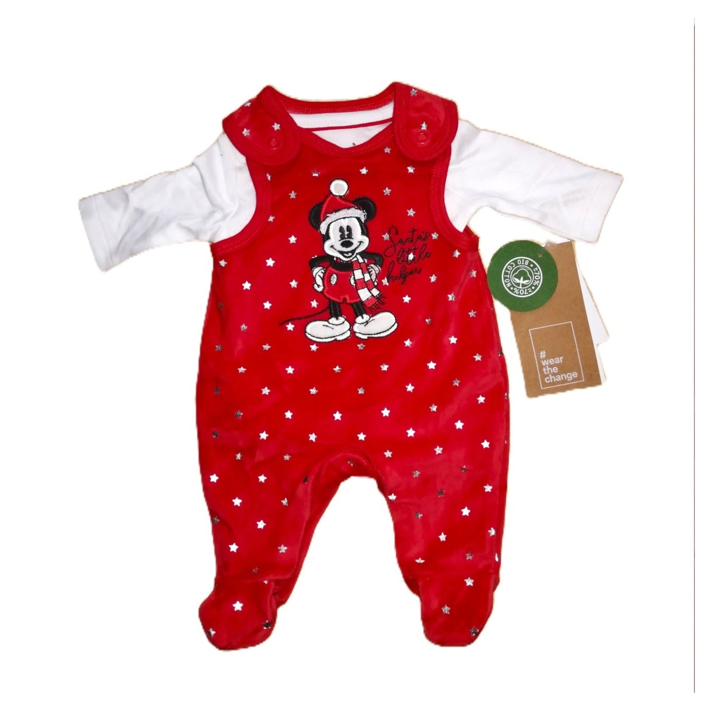 ,,C&A" kalėdiniai, minkšto, švelnaus veliūro šliaužtinukai su maikute (46cm).