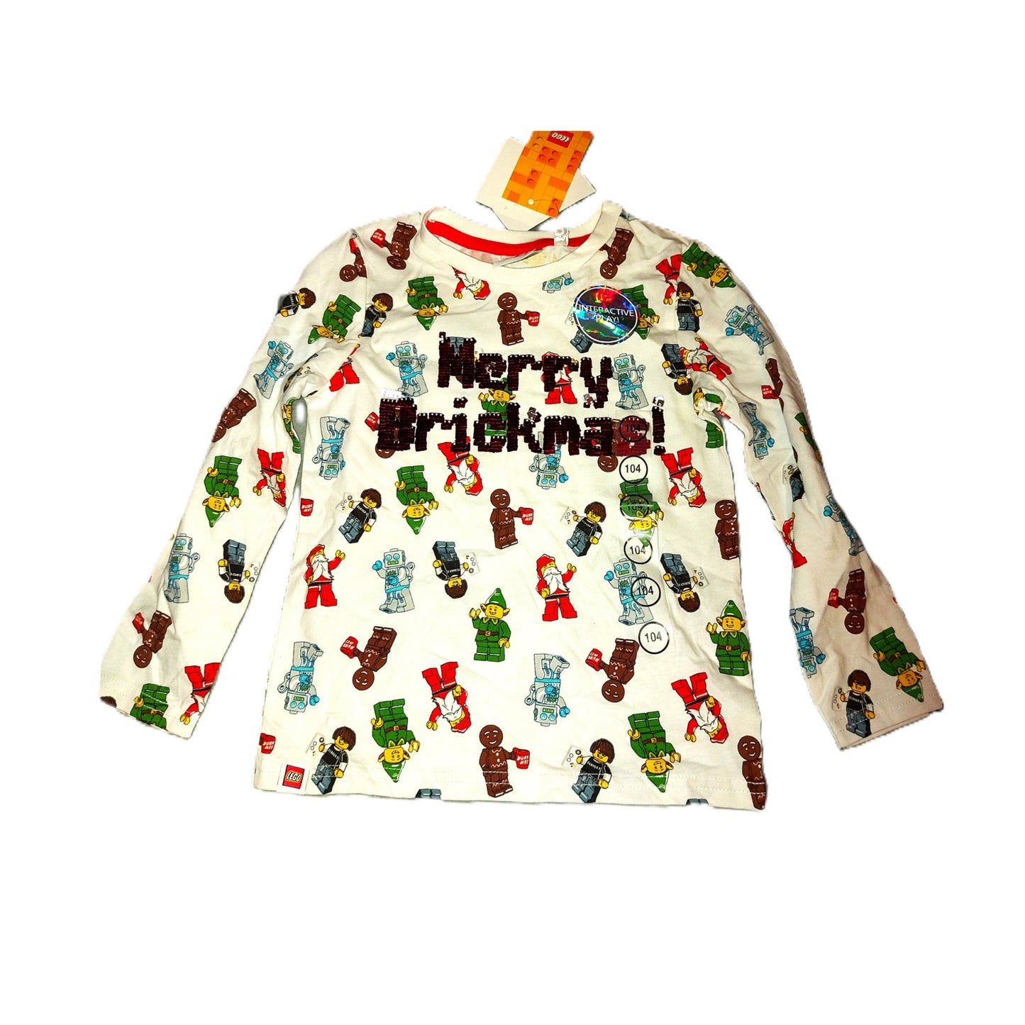 ,,C&A" kalėdiniai, medvilniniai marškinėliai (104 ūgiui, 4 metams).