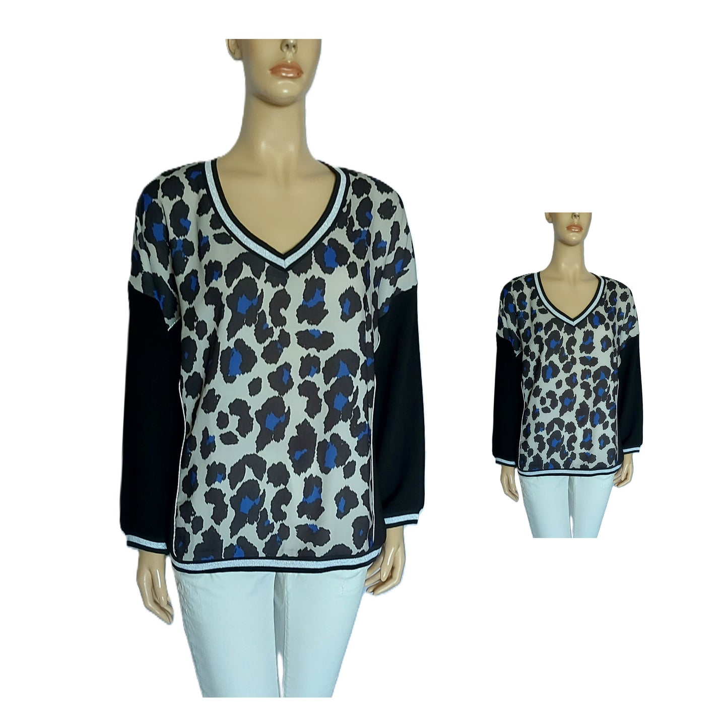 ,,Creation L" palaidinė su blizgiomis juostomis (L-2XL).