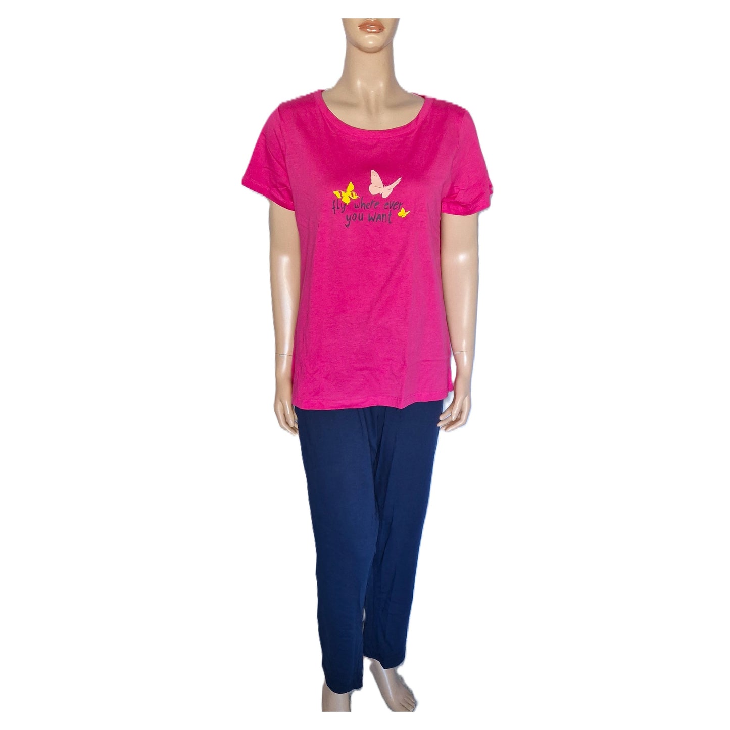 ,,Era & Me" medvilninė, trikotažinė, dviejų dalių pižama (S-3XL).