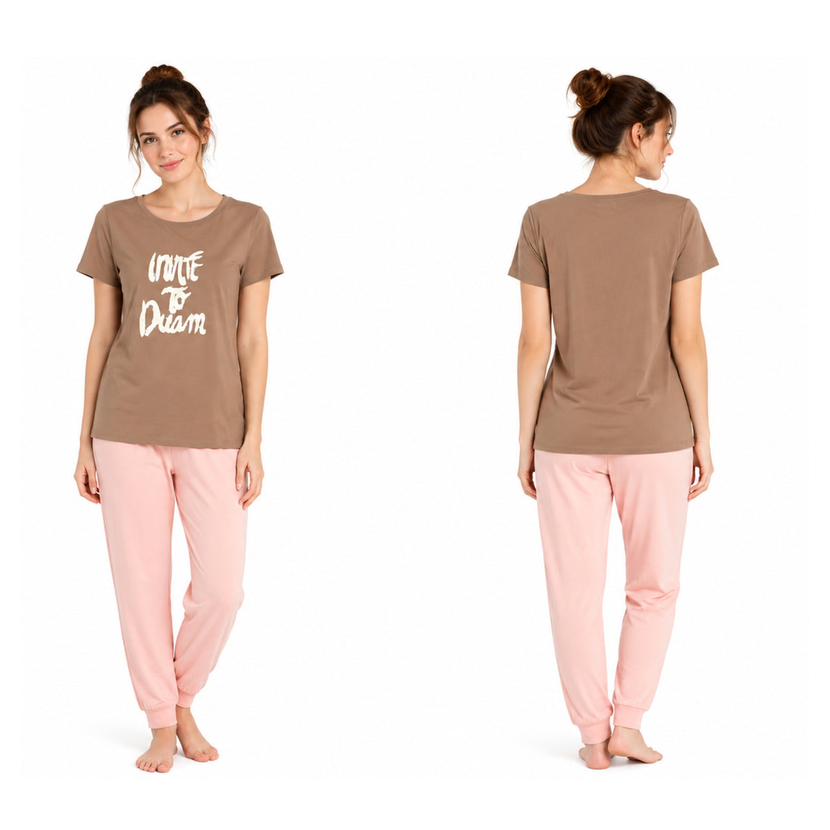 ,,Era & Me" medvilnininė, trikotažinė, dviejų dalių pižama (S-2XL).