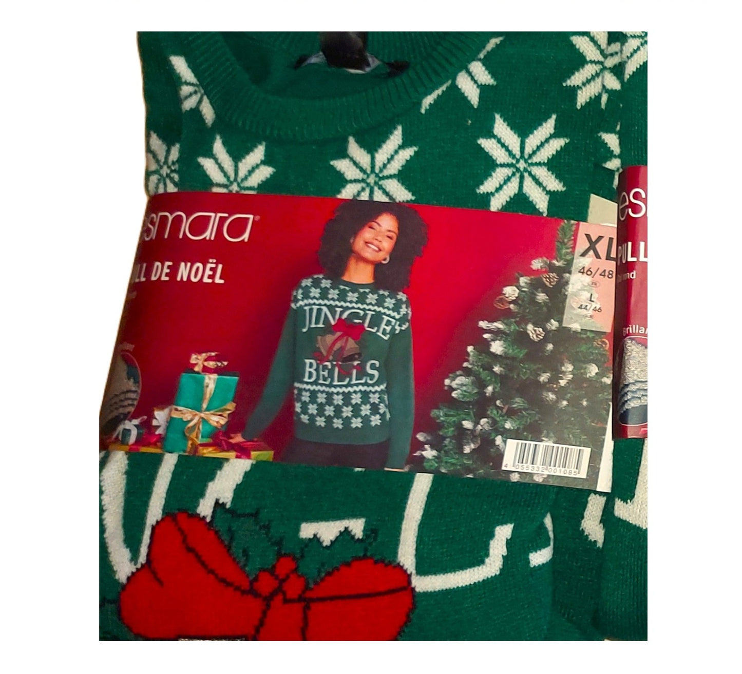 ,,Esmara" kalėdinis megztukas su aukso blizgiu (XL-3XL).