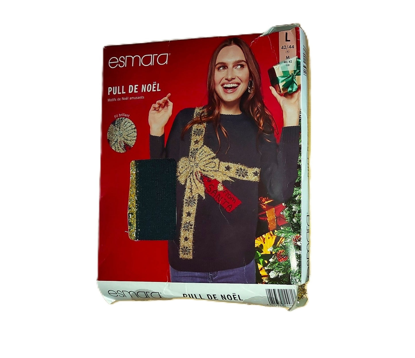 ,,Esmara" kalėdinis megztukas su aukso blizgiu (M-XL).