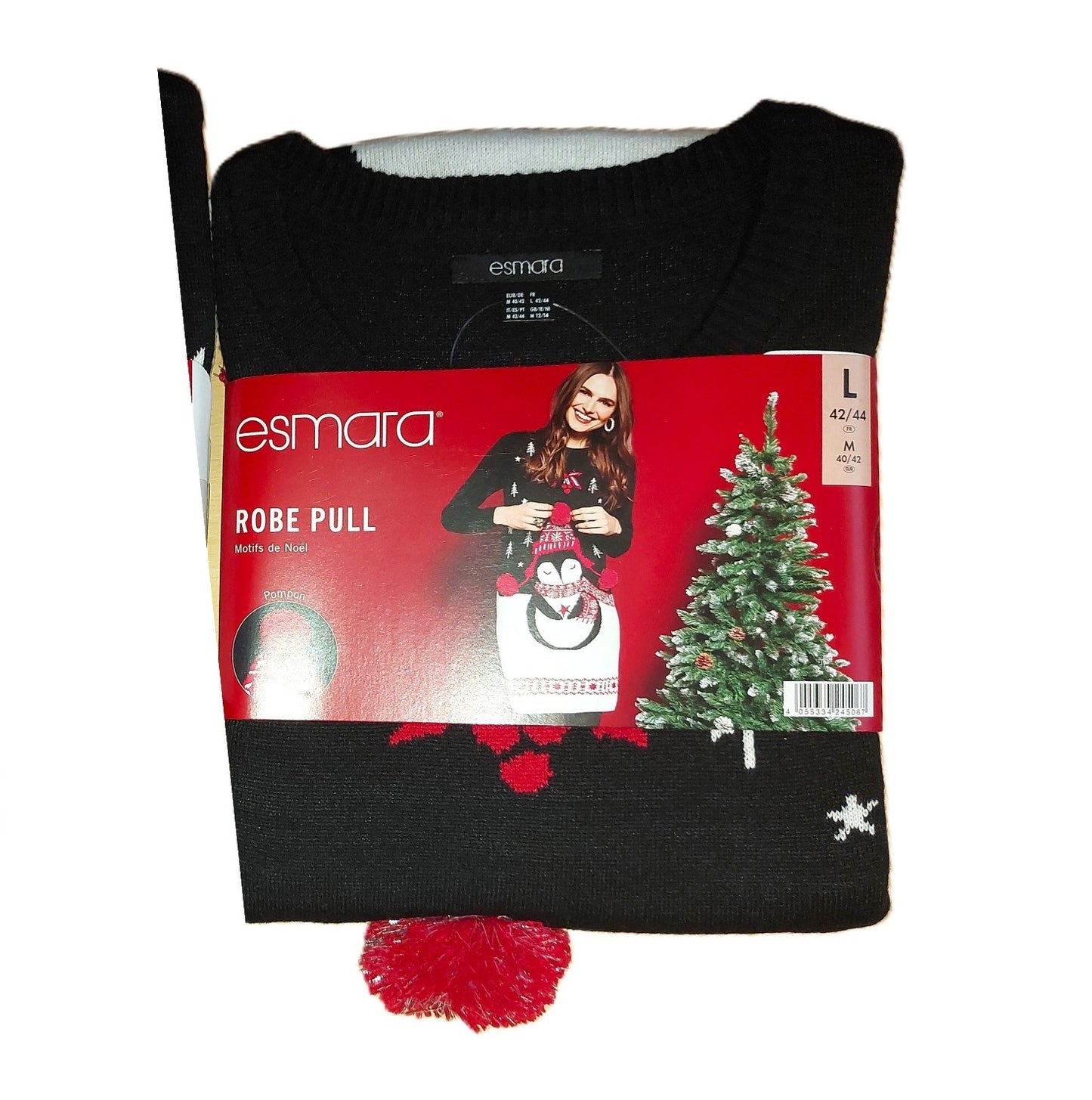 ,,Esmara" kalėdinė megzta suknutė su su blizgiais burbulais (38-42).