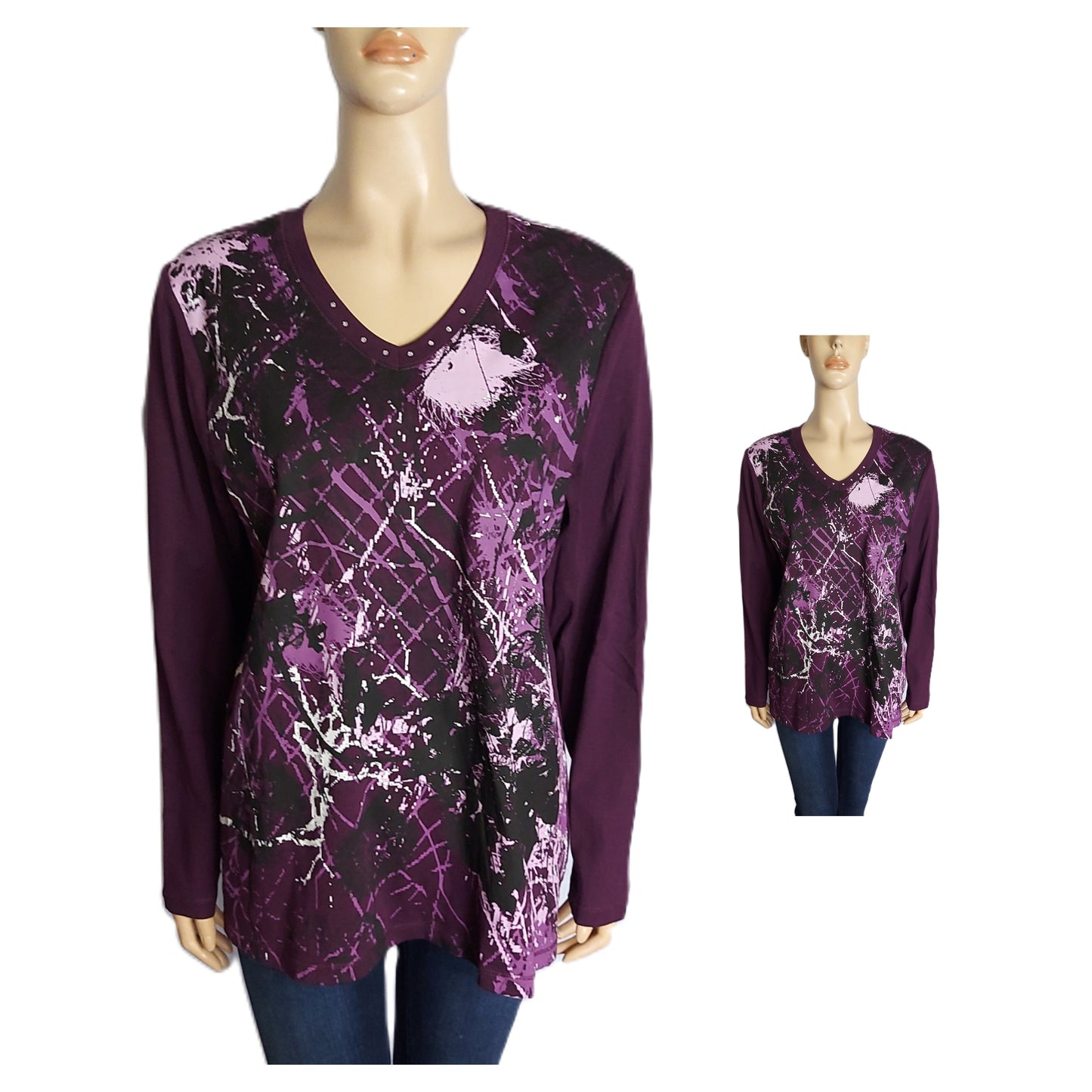 ,,Signature" storesnio trikotažo medvilninė palaidinė (2XL-3XL).