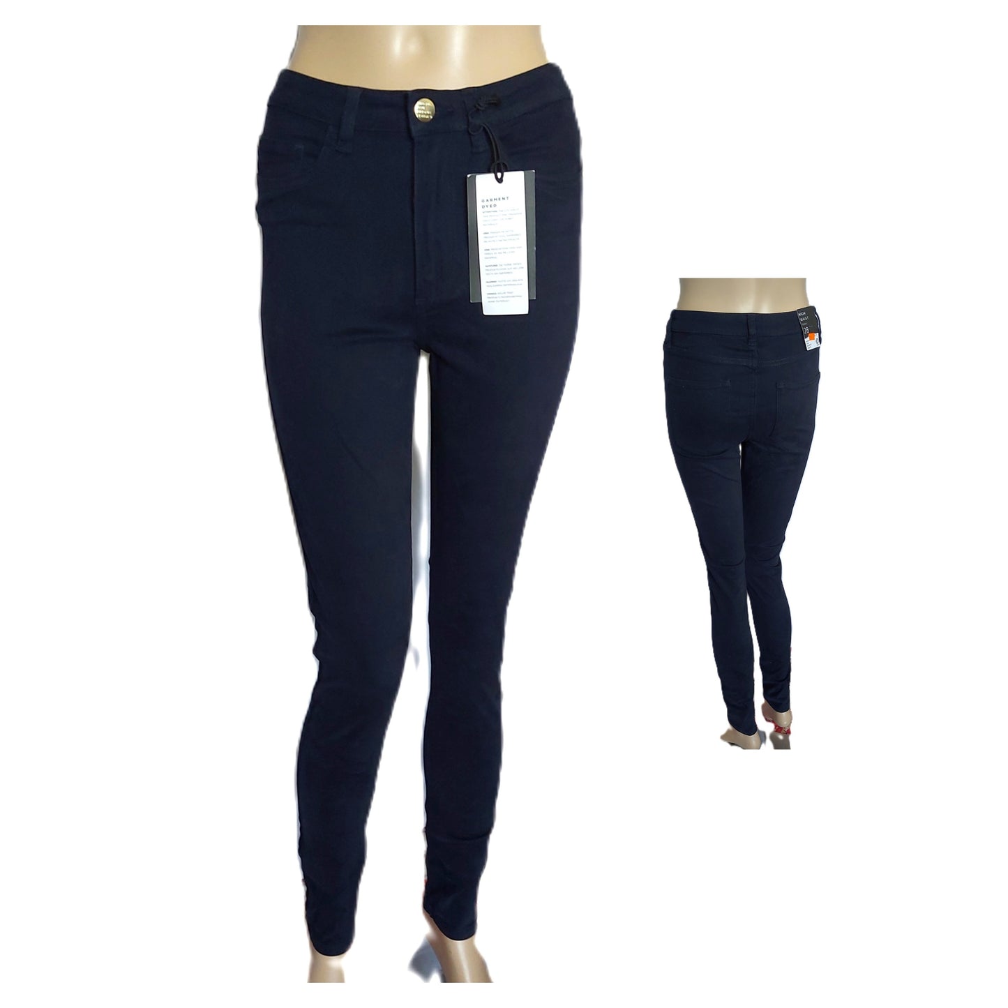 ,,HIGH WAIST" Skinny stiliaus džinsai (28 dydis).