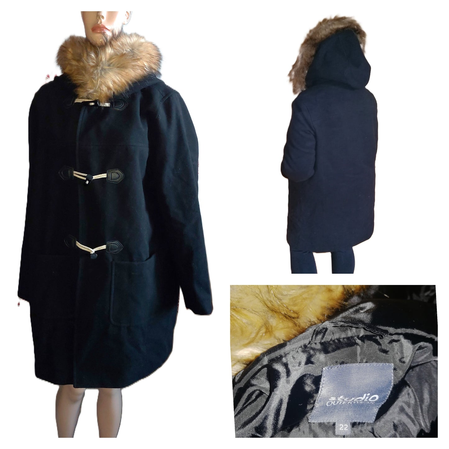 ,,STUDIO" paltas su kapišonu (16-22 dydis).