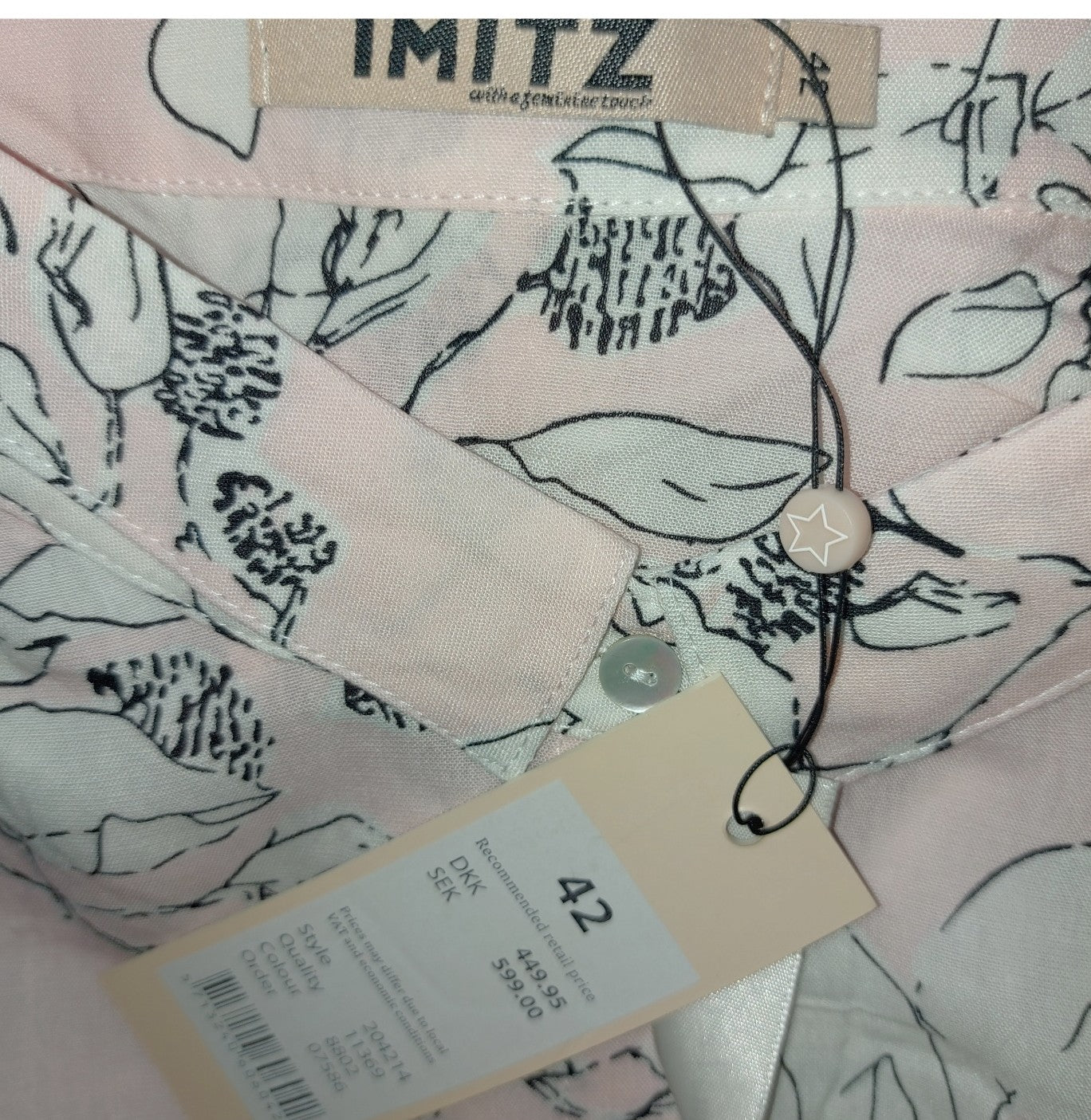 ,IMITZ" plonos viskozės marškiniai (S-4XL dydis).